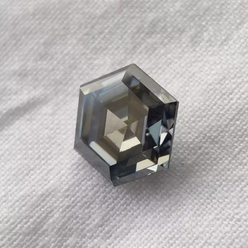 Loose Moissanite Grey Clean Hexagon Cut 9.50 MM