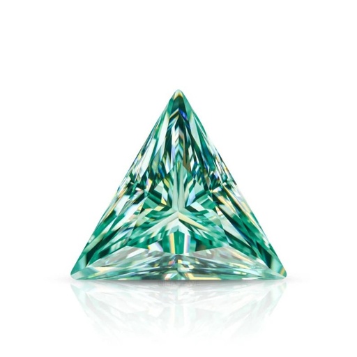 Loose Moissanite Green Clean Triangle Cut 10.50 MM