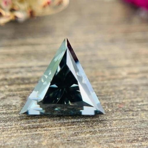 Loose Moissanite Grey Clean Triangle Cut 8.50 MM