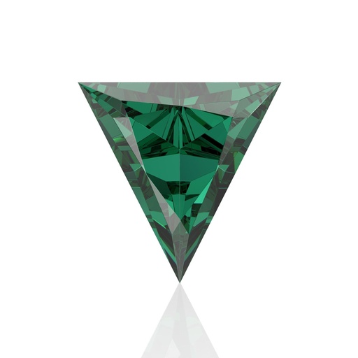Loose Moissanite Emerald Vivid Green Clean Triangle Cut 10.00 MM