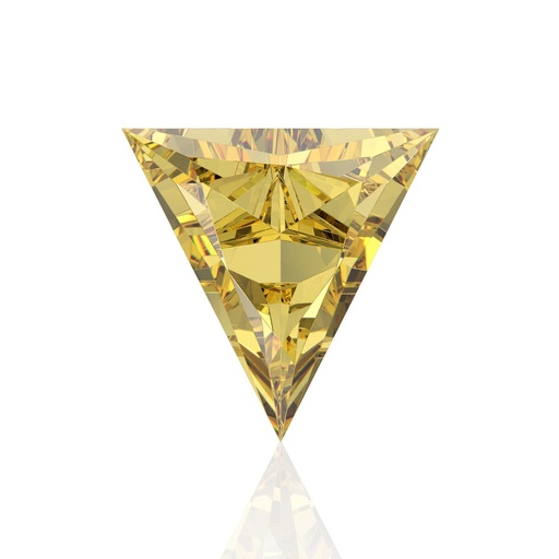 Loose Moissanite Canary Vivid Yellow Clean Triangle Cut 9.50 MM