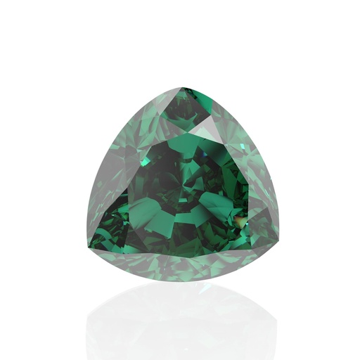 Loose Moissanite Emerald Vivid Green Clean Trillion Cut 8.00 MM