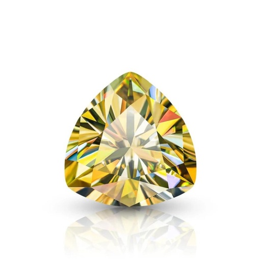 Loose Moissanite Canary Vivid Yellow Clean Trillion Cut 7.00 MM