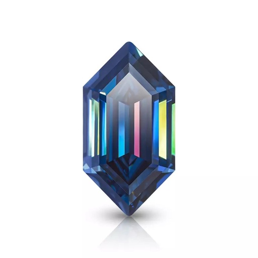 Loose Moissanite Royal Vivid Blue Clean Dutch Marquise Cut 14.00 x 7.00 MM