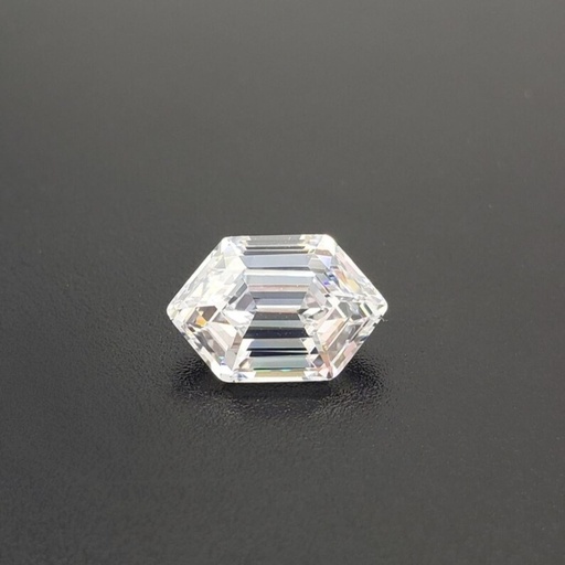 Loose Moissanite White Clean Long Hexagon Cut 15.00 x 7.50 MM