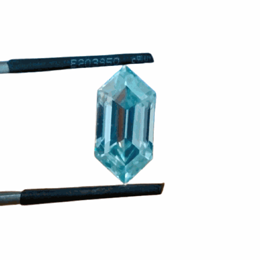Loose Moissanite Blue Clean Long Hexagon Cut 16.00 x 8.00 MM