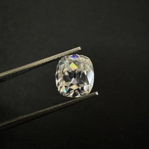 Loose Moissanite Off White Clean Old Mine Cut 5.50 MM
