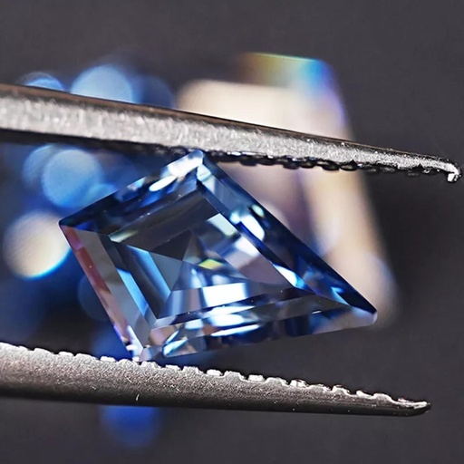 Loose Moissanite Royal Vivid Blue Clean Kite Cut 13.00 x 6.50 MM