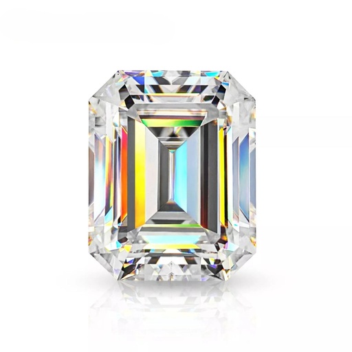 Loose Moissanite White Clean Emerald Cut 7.50 x 5.50MM
