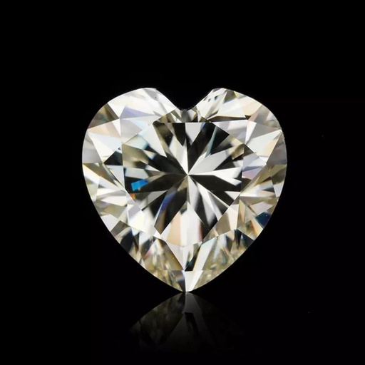 Loose Moissanite Salt & Pepar Off White Clean Heart Cut 7.60 MM