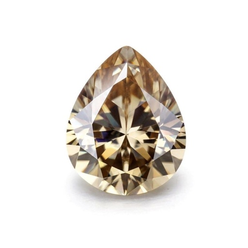 Loose Moissanite Salt & Pepper Brown Clean Pear Cut 9.50 x 7.70 MM
