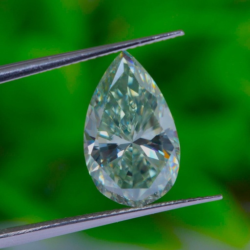 Loose Moissanite Salt & Pepper Blue Clean Pear Cut 6.30 x 3.50 MM