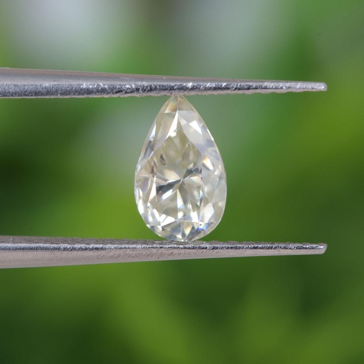 Loose Moissanite Salt & Pepper Off White Clean Pear Cut 7.50 x 4.60 MM