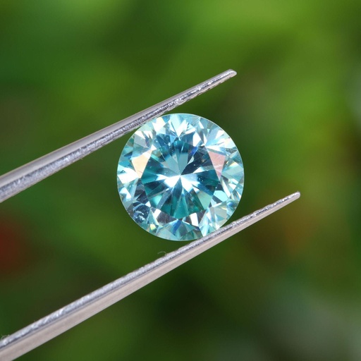 Loose Moissanite Salt & Pepper Blue Clean Asscher Cut 7.00 MM
