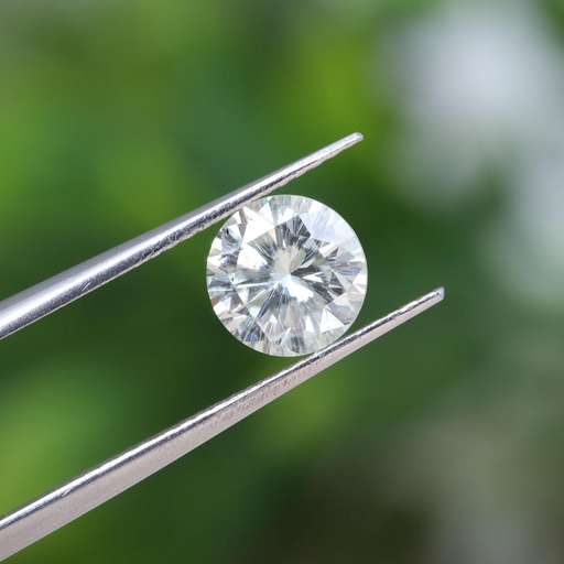 Loose Moissanite Salt & Pepper White Clean Round Cut 4.40 MM