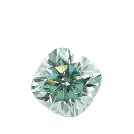 Loose Moissanite Salt & Pepper Green Clean Cushion Cut 6.25 MM