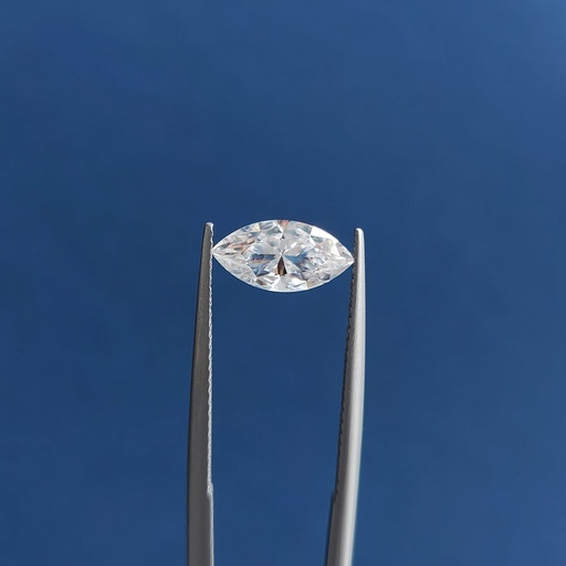 [MOMARWH1_5x2.5] Loose Moissanite White Clean Marquise Cut 5.00 x 2.50 MM