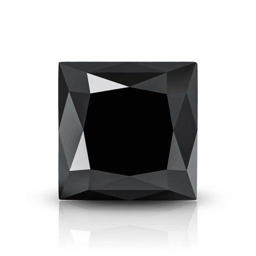[MOPRBLK1_5.5] Loose Moissanite Black Clean Princess Cut 5.50 MM