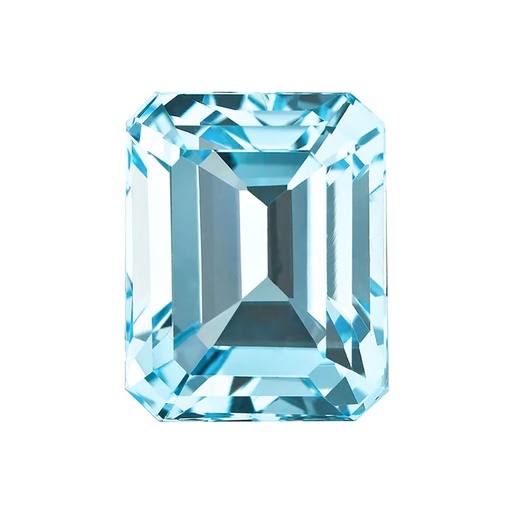 Loose Moissanite Blue Clean Emerald Cut 5.00 x 3.00 MM