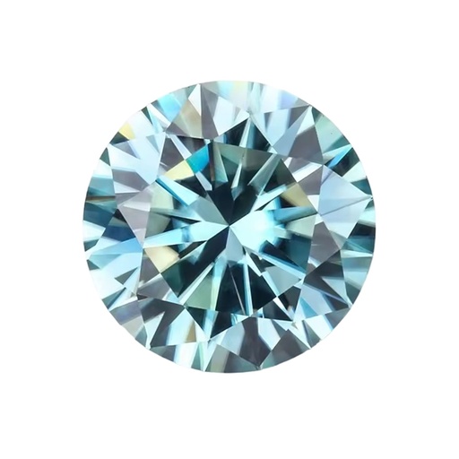 Loose Moissanite Blue Clean Round Cut 13.75 MM