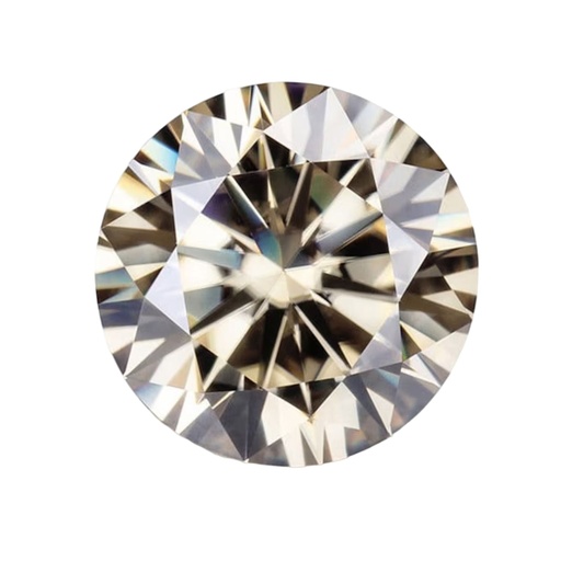 [MORDBR113] Loose Moissanite Brown Clean Round Cut 13.00 MM