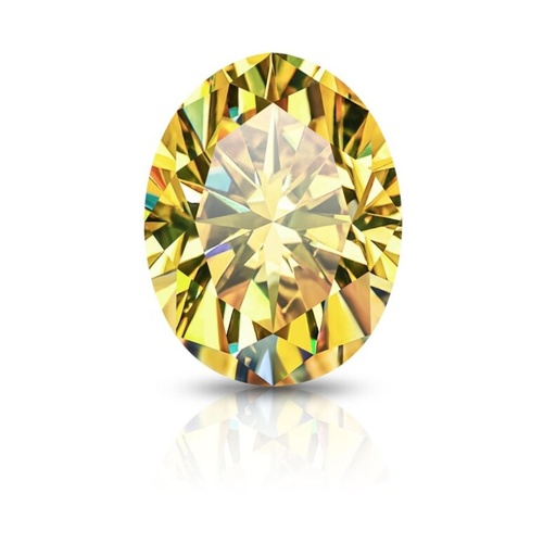 Loose Moissanite Canary Yellow Clean Oval Cut 14.00 x 10.00 MM