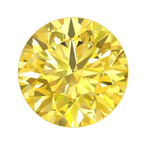 Loose Moissanite Canary Yellow Clean Round Cut 6.75 MM