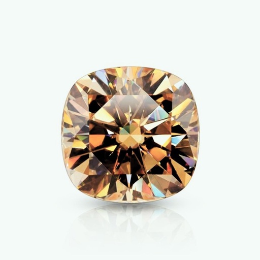 Loose Moissanite Deep Brown Clean Cushion Cut 6.50 MM