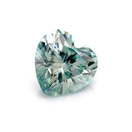Loose Moissanite Fancy Blue Clean Heart Cut 9.75 MM