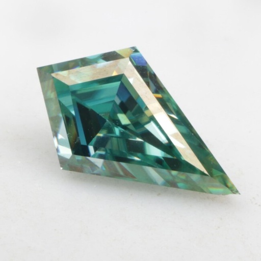 Loose Moissanite Fancy Blue Clean Kite Cut 6.50 x 5.20 MM