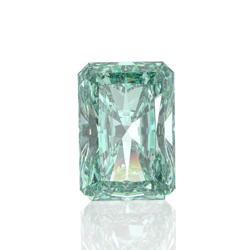 Loose Moissanite Green Clean Radiant Cut 9.00 x 6.00 MM
