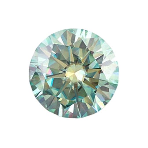 [MORDGR19.5] Loose Moissanite Green Clean Round Cut 9.50 MM