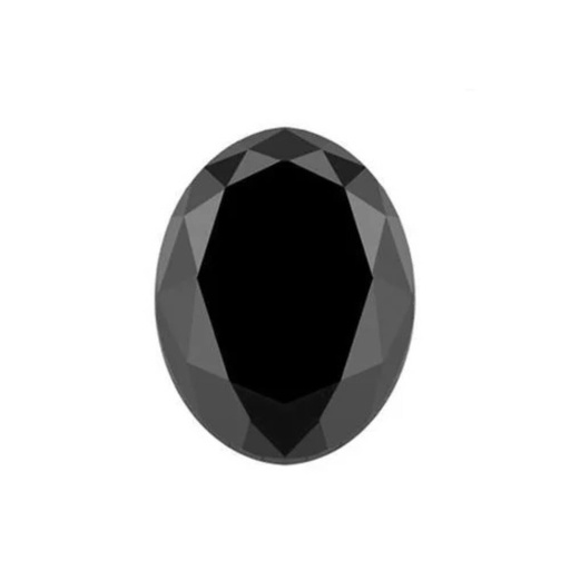 Loose Moissanite Jet Black Clean Oval Cut 9.00 x 6.00 MM
