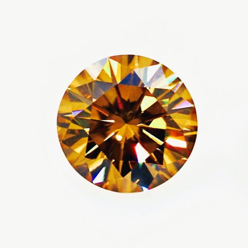 Loose Moissanite Light Brown Clean Round Cut 4.00 MM