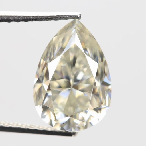 Loose Moissanite Off White Clean Pear Cut 12.00 x 10.00 MM